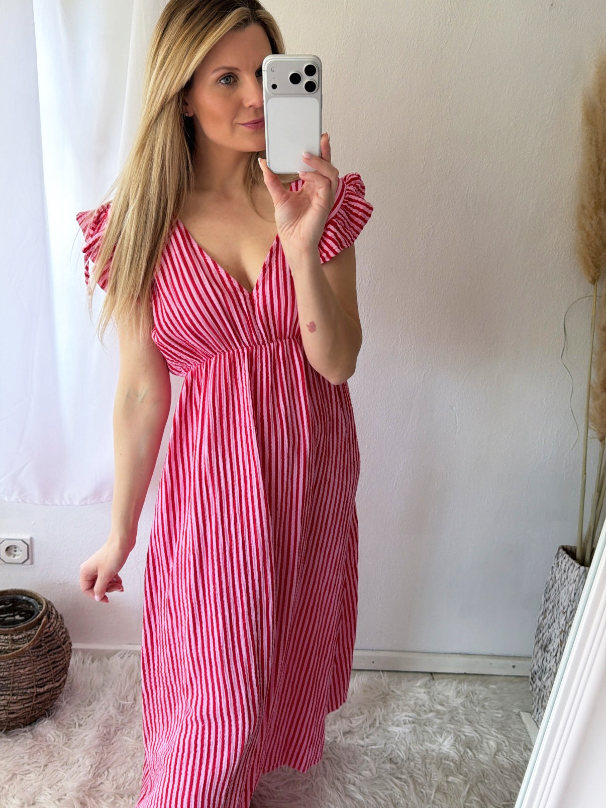 Robe Mousseline Rayures Douces