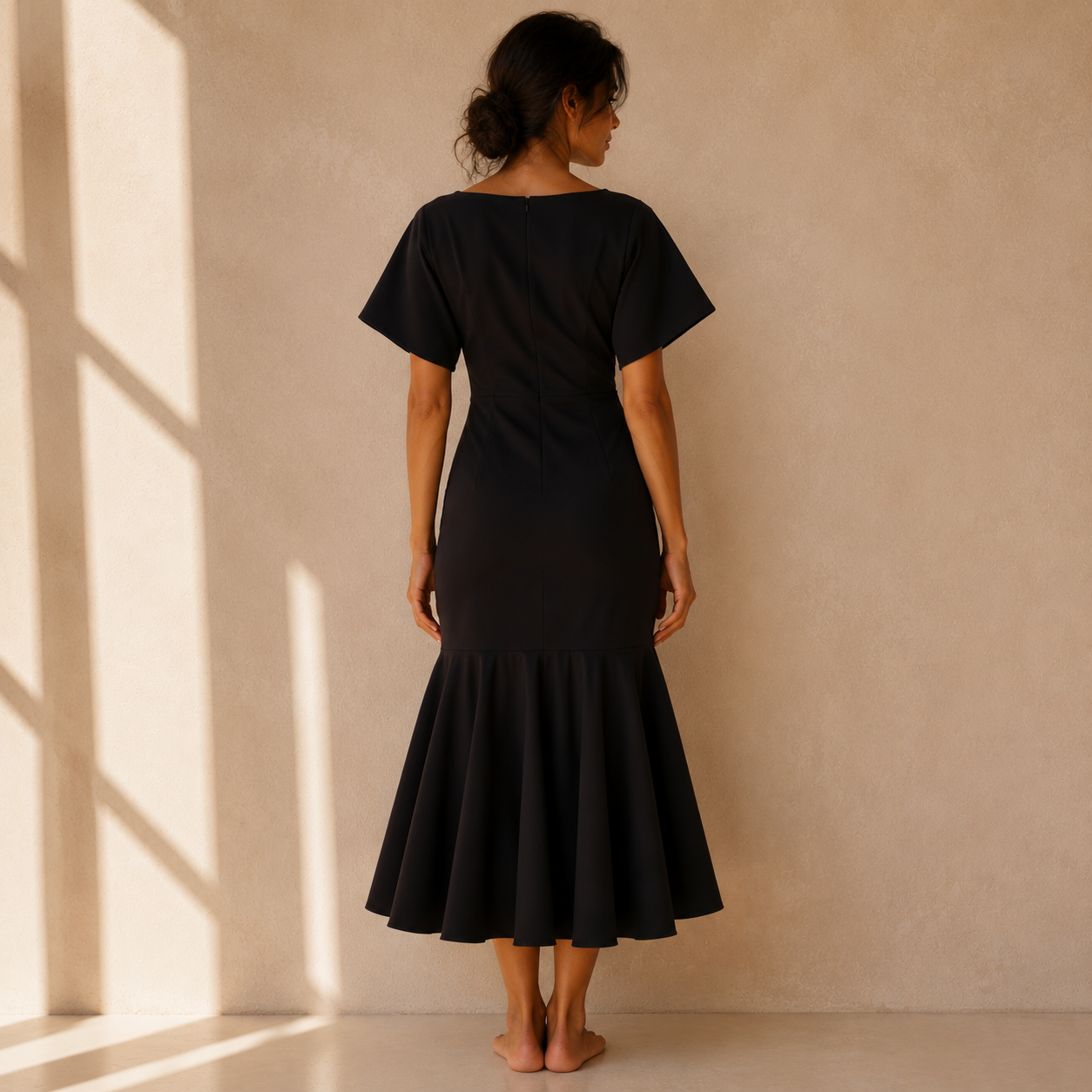 AURORA — Robe Midi Volantée