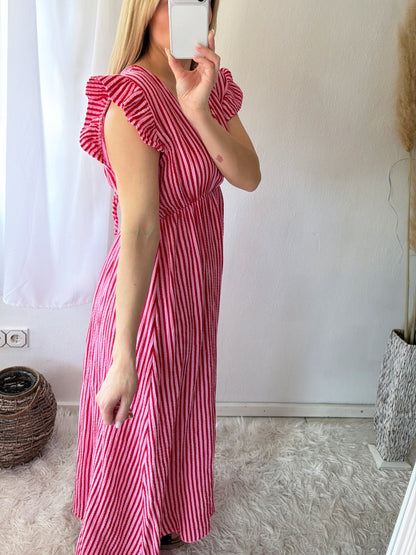Robe Mousseline Rayures Douces