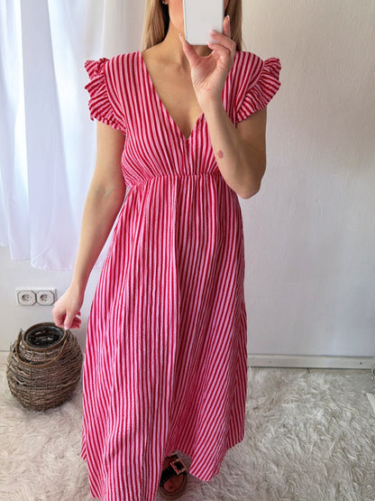 Robe Mousseline Rayures Douces