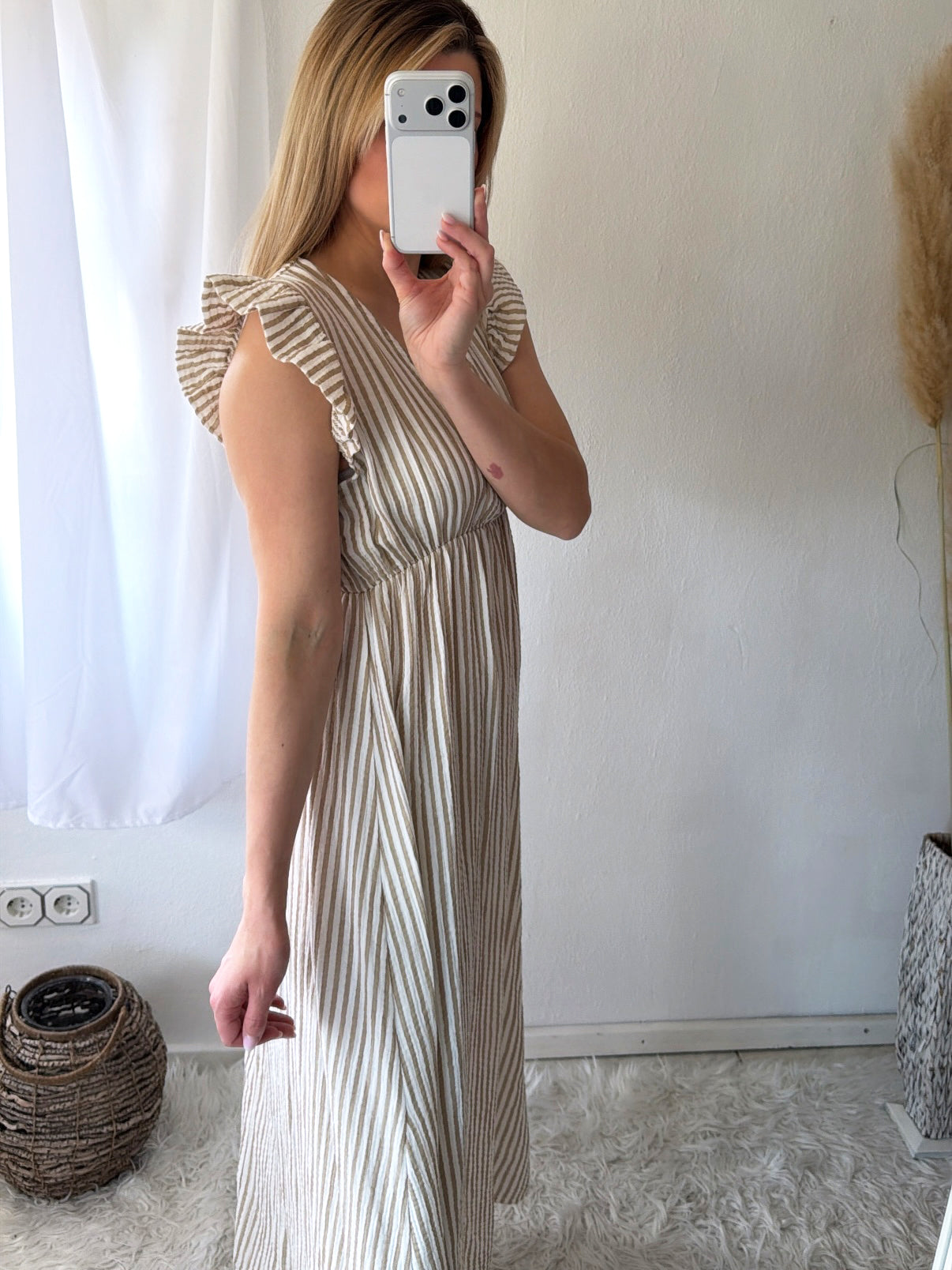 Robe Mousseline Rayures Douces