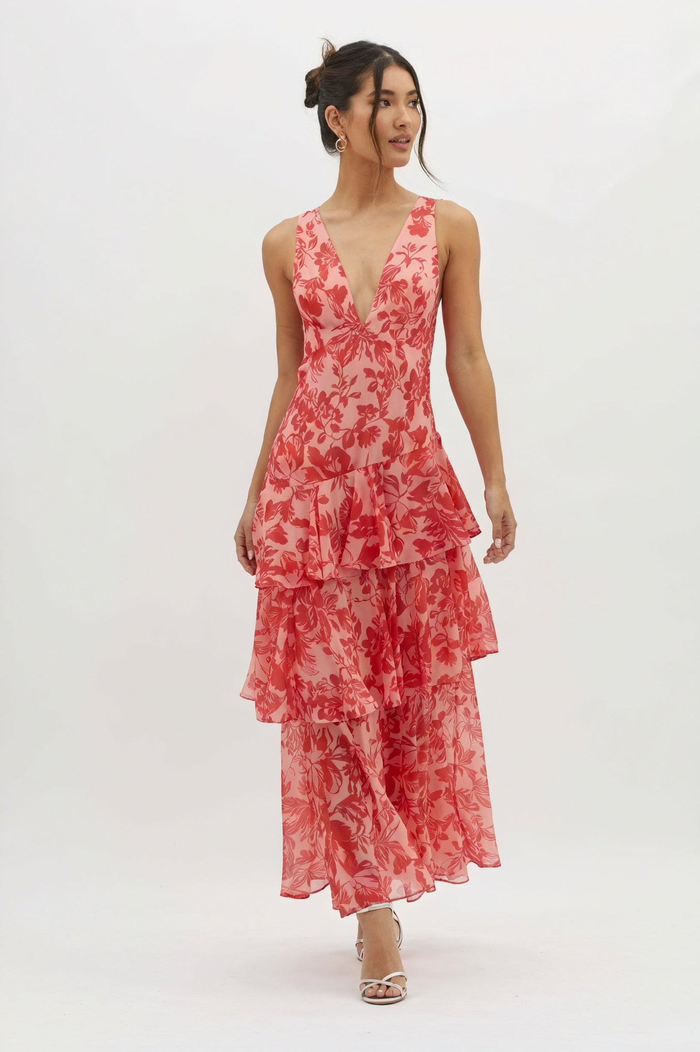 DOROTEA — Robe Maxi Florale à Décolleté