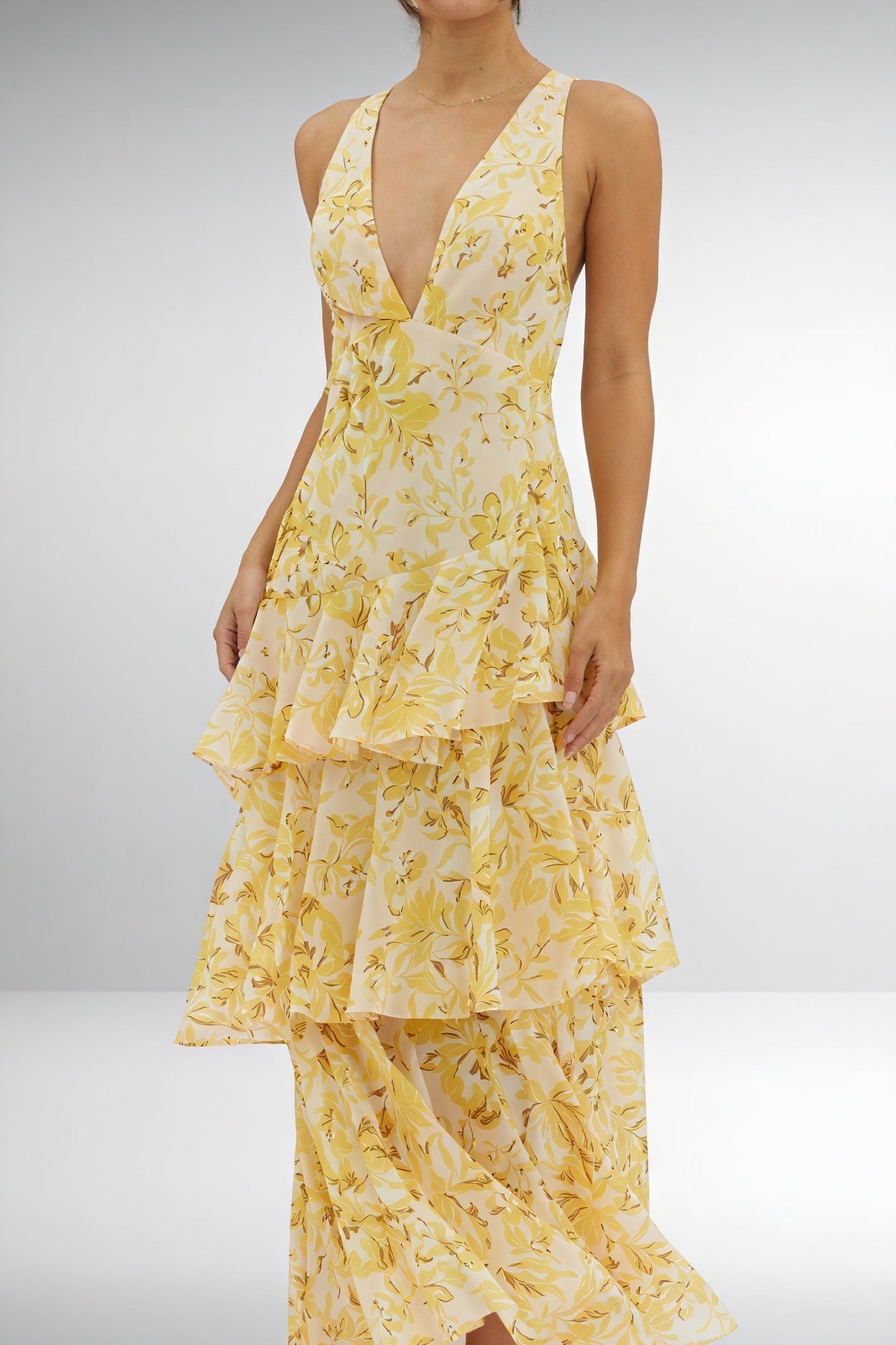 DOROTEA — Robe Maxi Florale à Décolleté
