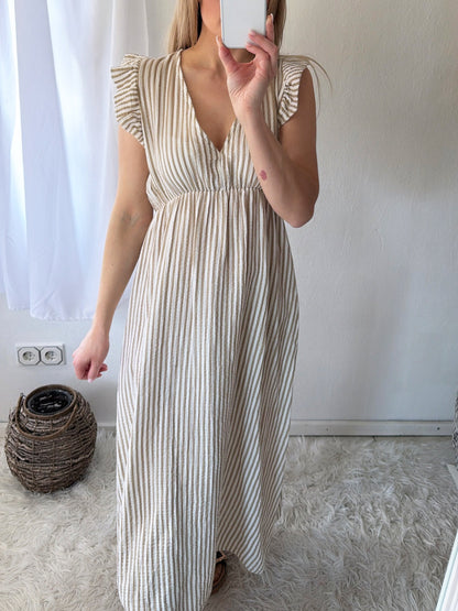 Robe Mousseline Rayures Douces