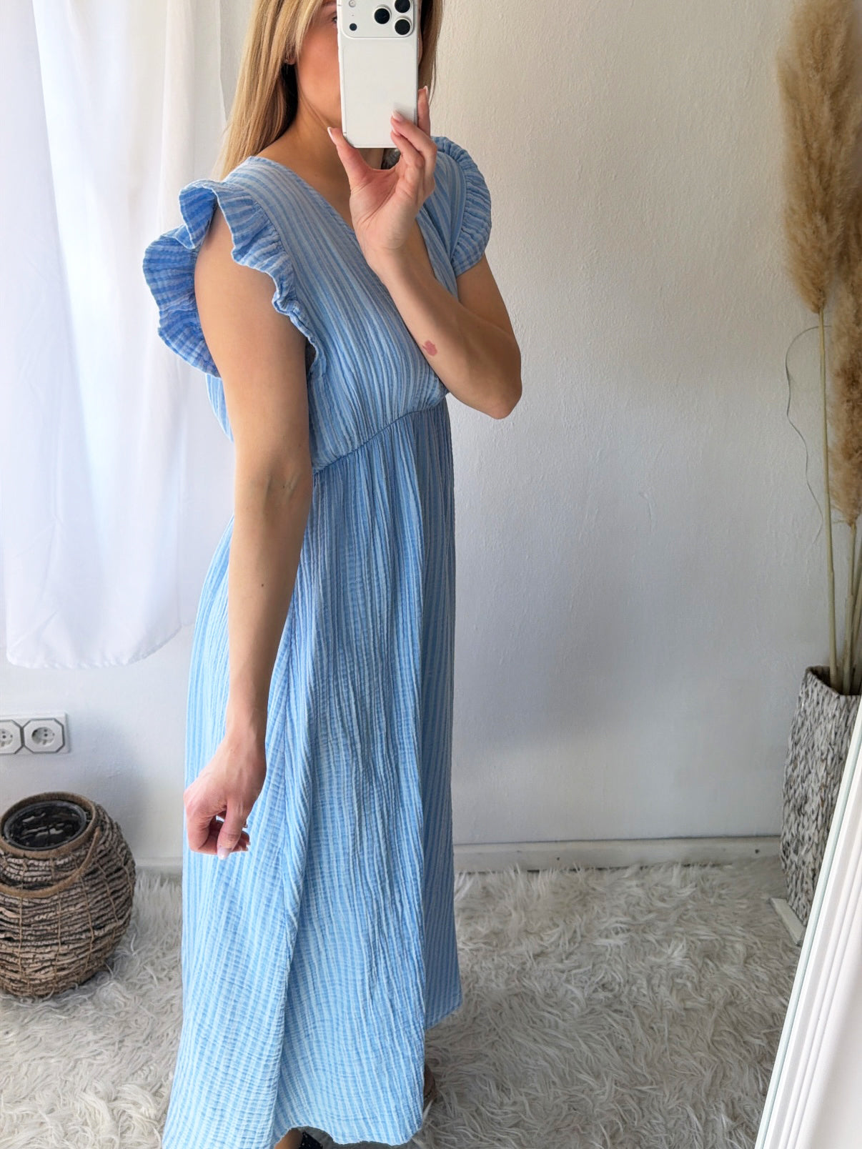Robe Mousseline Rayures Douces