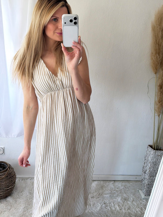 Robe Mousseline Rayures Douces