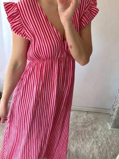 Robe Mousseline Rayures Douces