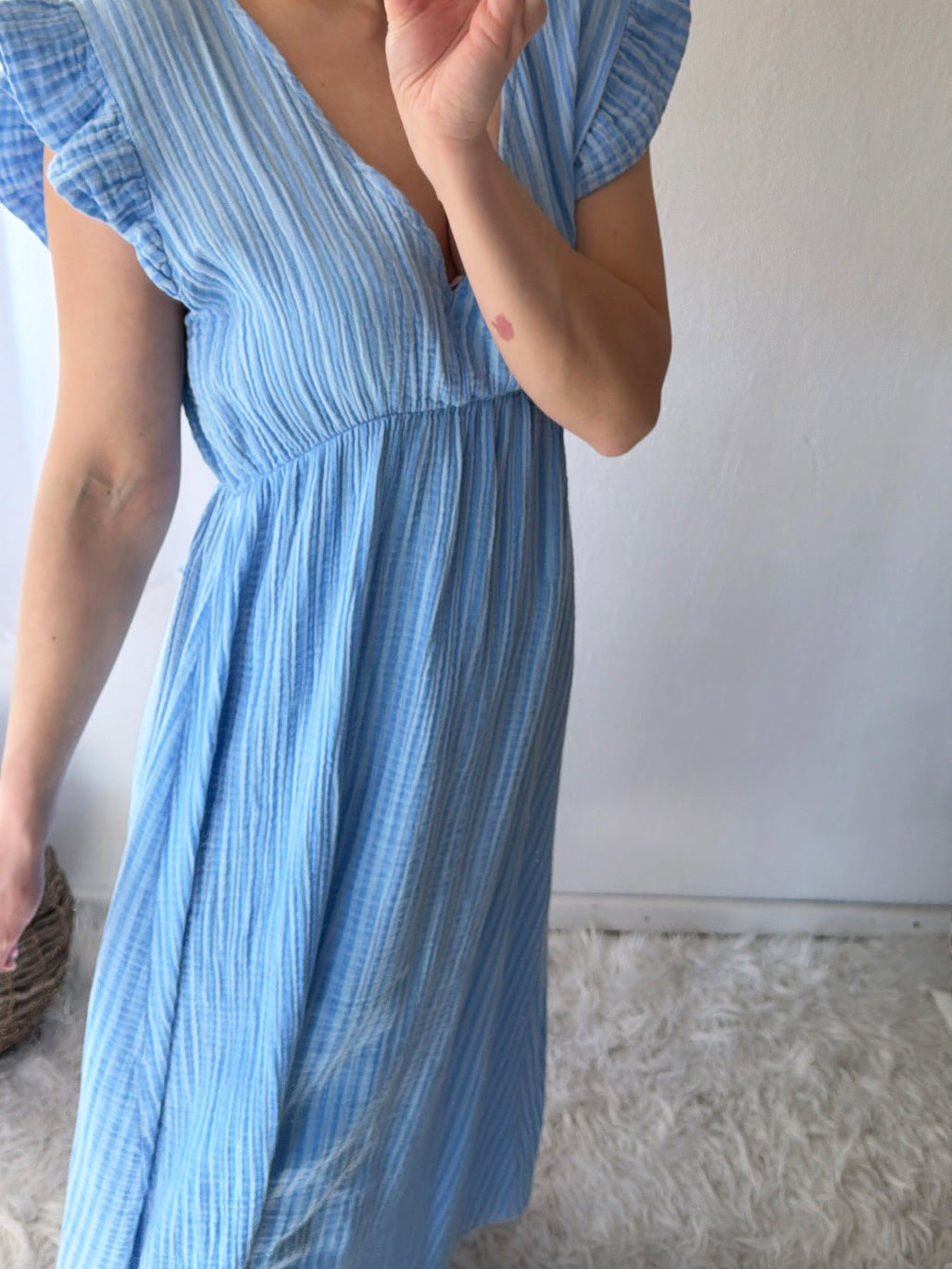 Robe Mousseline Rayures Douces