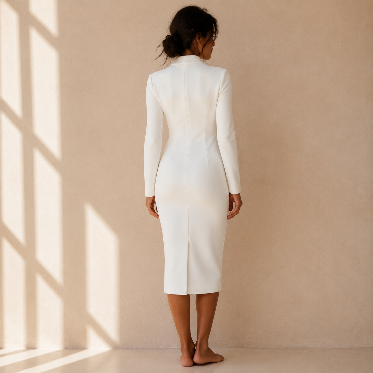 VICTORIA — Robe Fourreau Boutonné