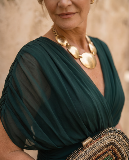 VALENTINA — Robe Maxi à Décolleté Cœur