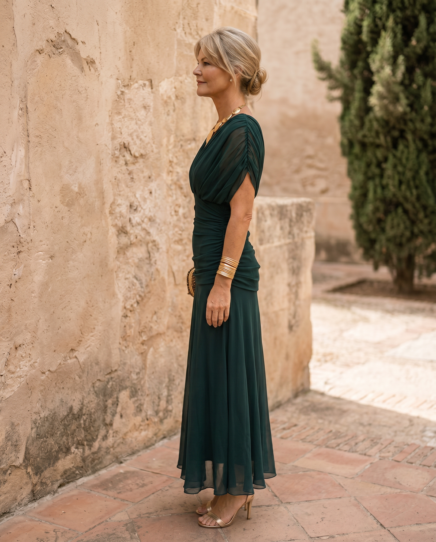 VALENTINA — Robe Maxi à Décolleté Cœur