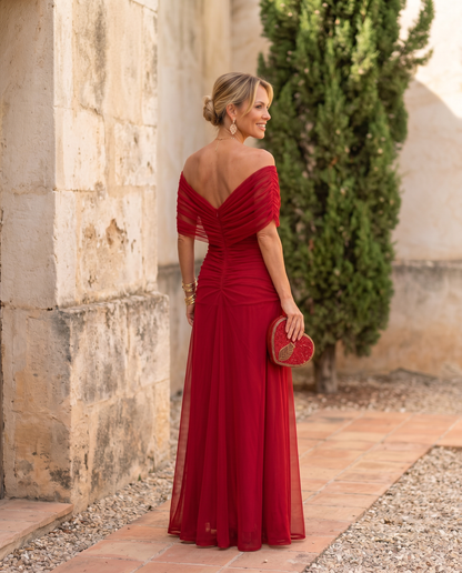 VALENTINA — Robe Maxi à Décolleté Cœur
