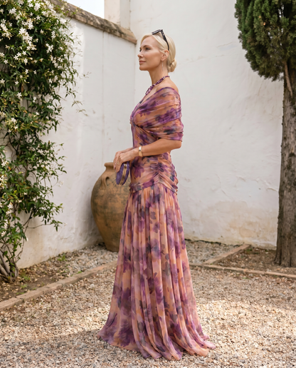 VALENTINA — Robe Maxi à Décolleté Cœur
