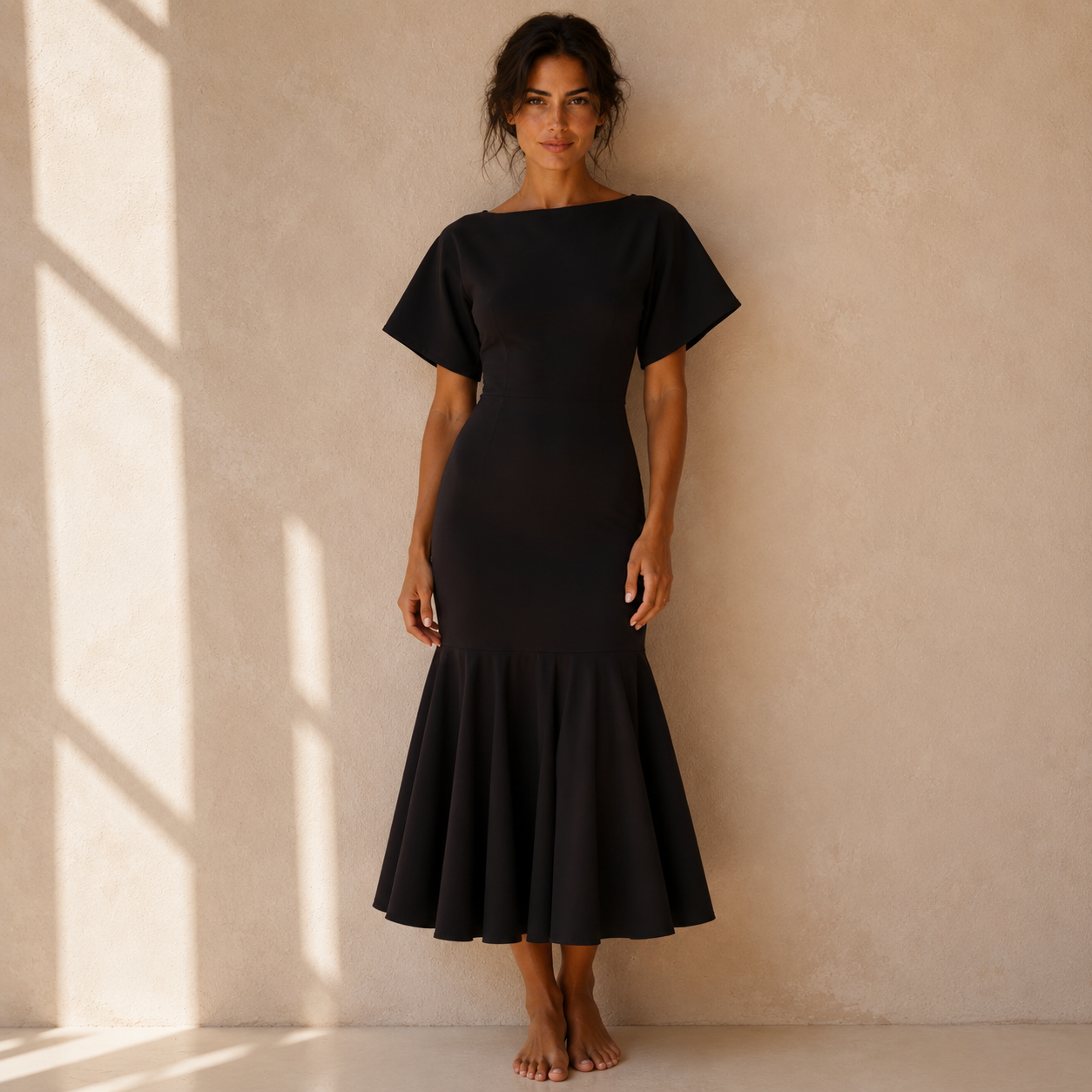AURORA — Robe Midi Volantée