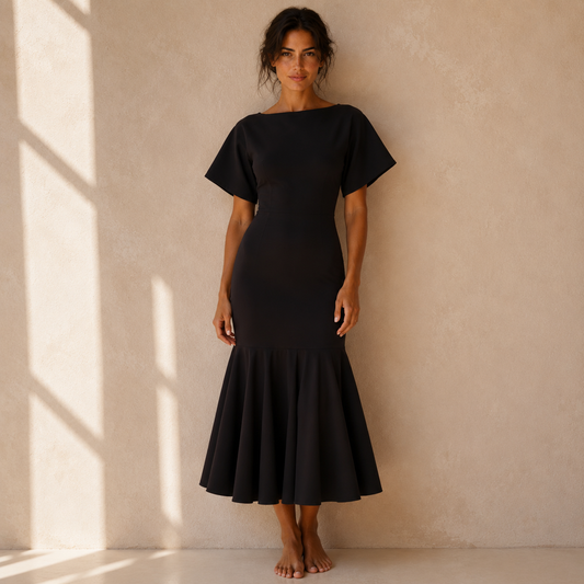 AURORA — Robe Midi Volantée