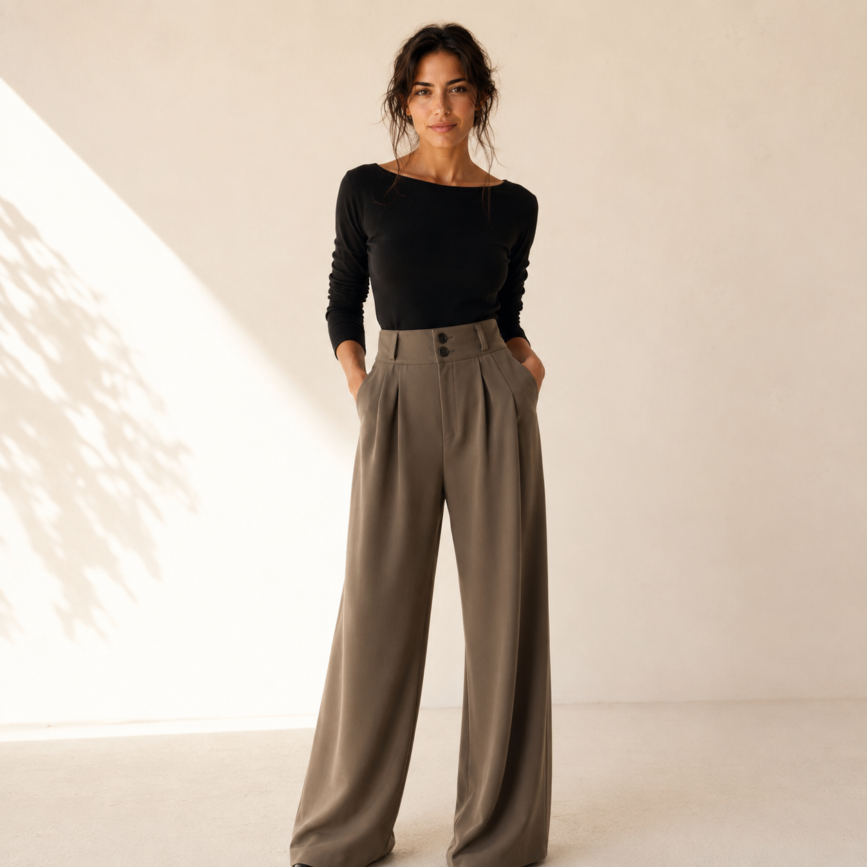 DIANE — Pantalon Large Tailleur