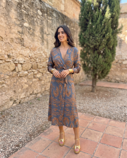 SILVIA — Robe Midi à Imprimé