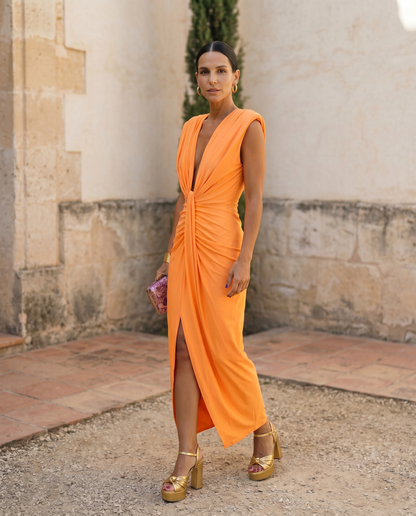 SELENA — Robe Drapée Sculpturale