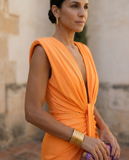 SELENA — Robe Drapée Sculpturale