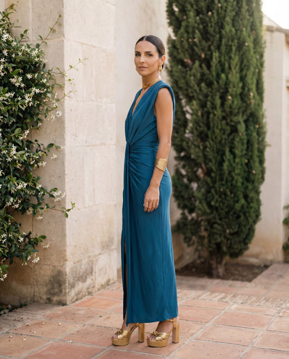 SELENA — Robe Drapée Sculpturale