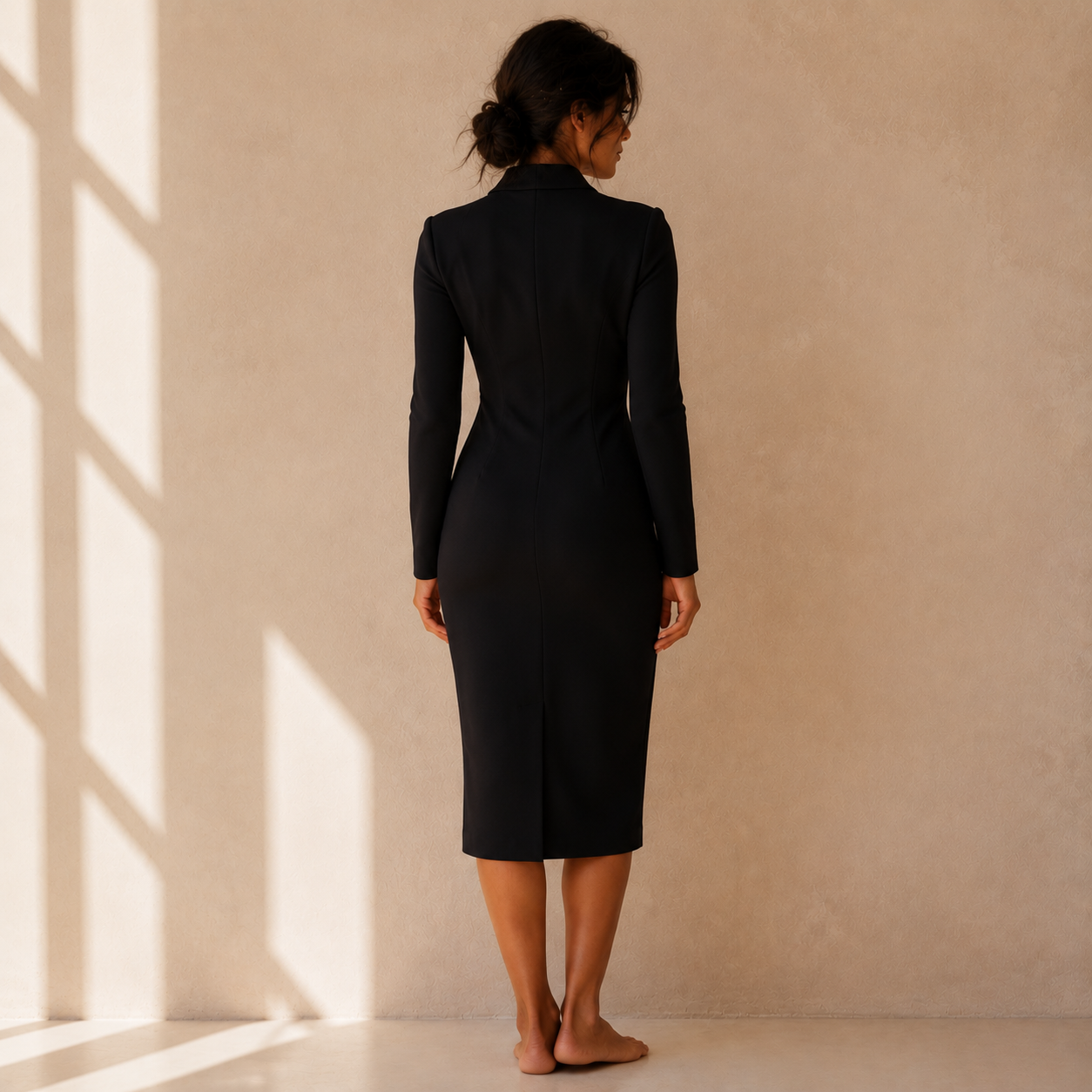 VICTORIA — Robe Fourreau Boutonné