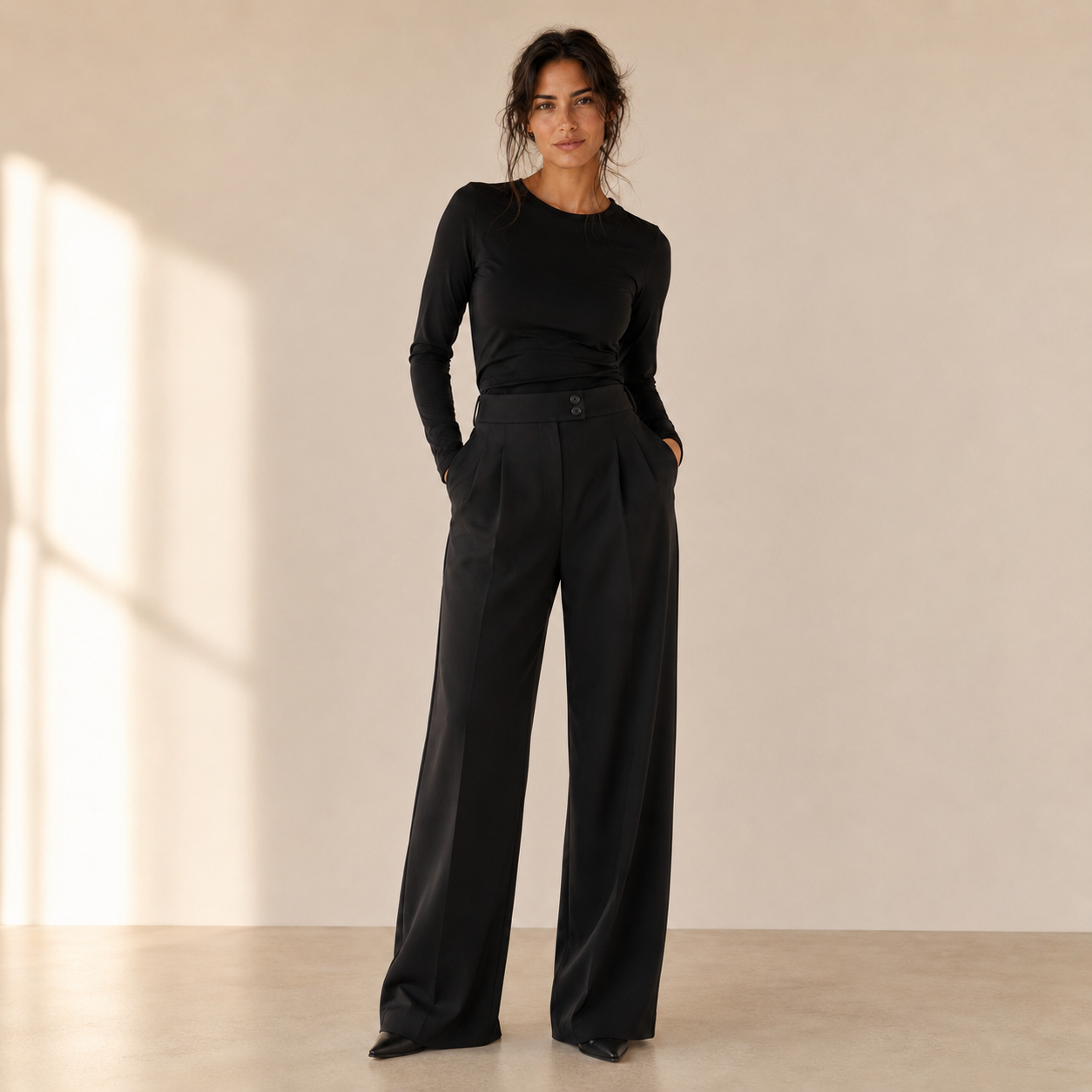 DIANE — Pantalon Large Tailleur